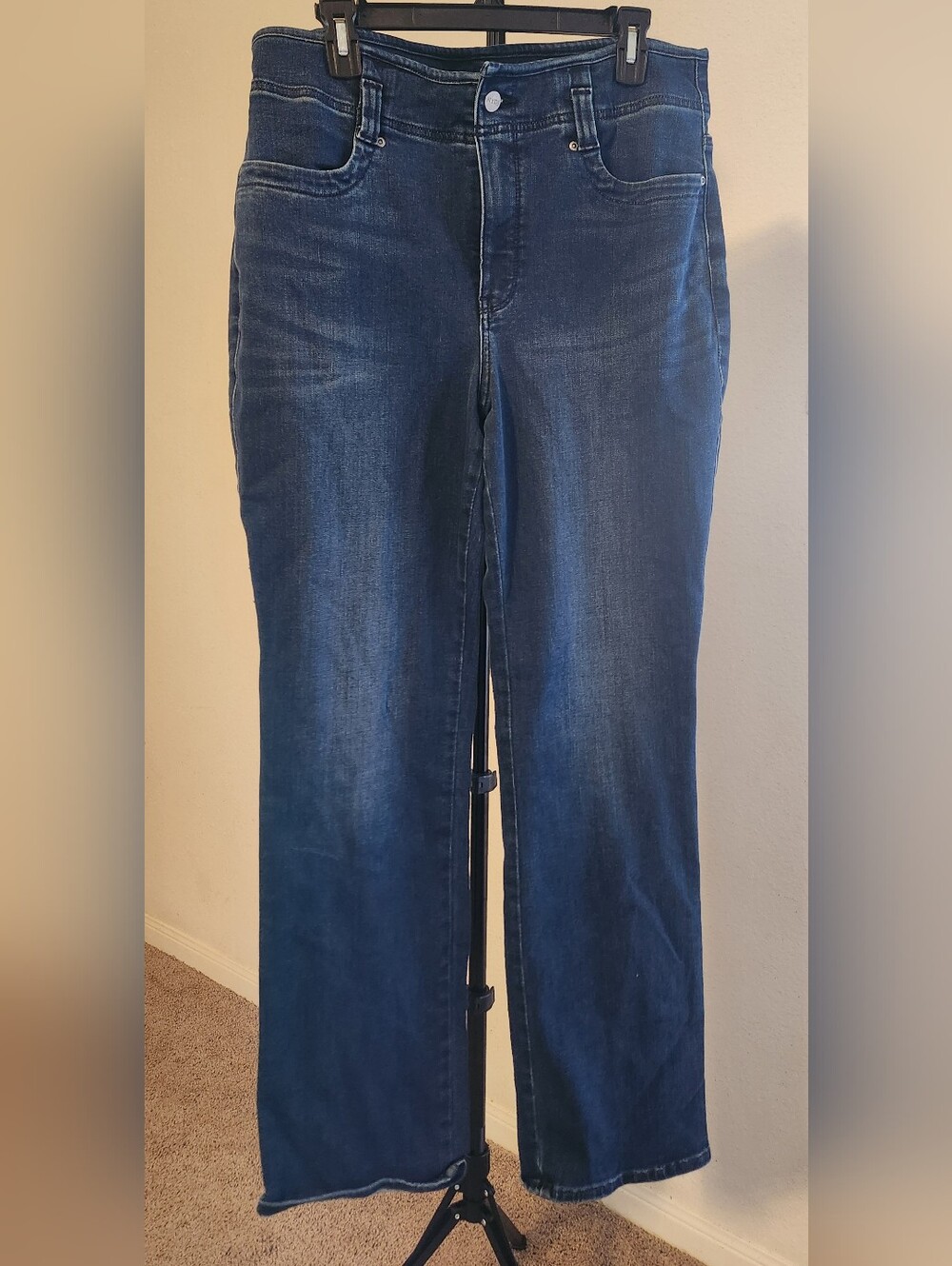NYDJ Dark Wash Wide Leg Flare Jeans